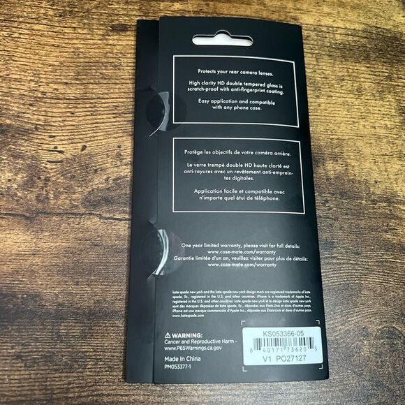 Kate Spade New York Apple iPhone 14/ Plus Ring Lens Protector in Stone Gold. New - Picture 6 of 8